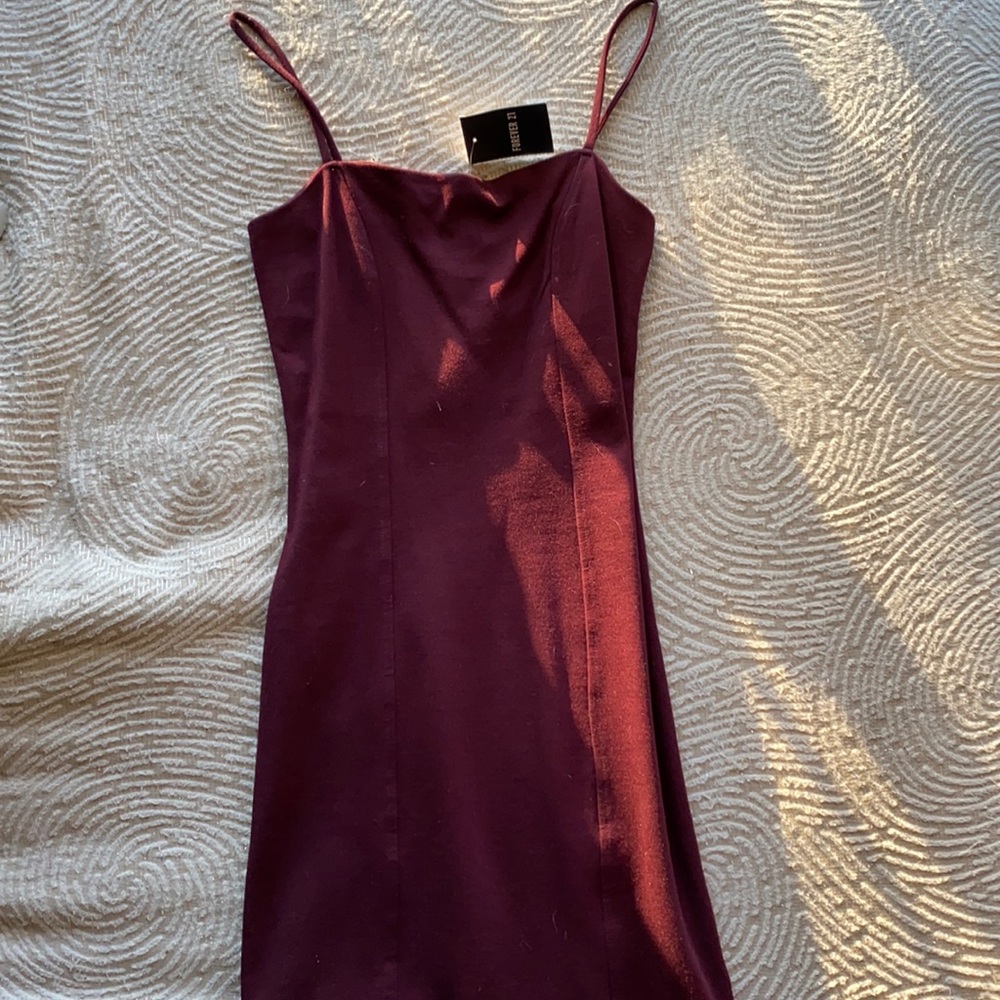 Midi Maroon Bodycon Dress